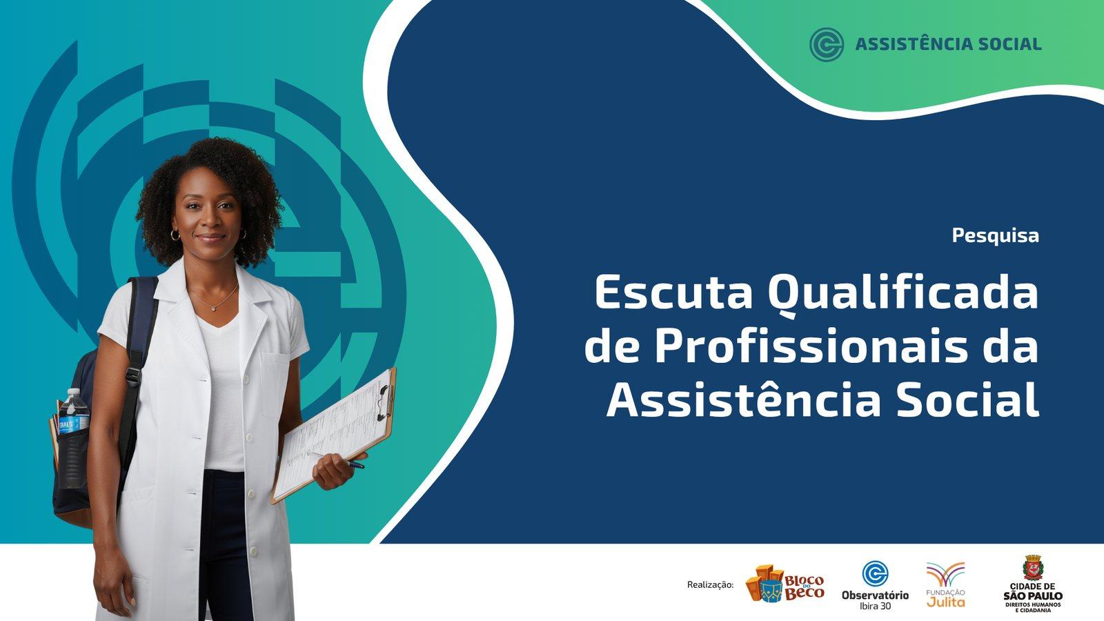 Capa da pesquisa Escuta Qualificada de Profissionais da Assistência Social
